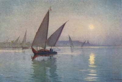 Måneskinn på Nilen, nær Kairo, c1880, 1904 av Robert George Talbot Kelly