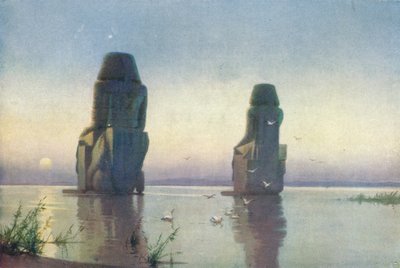 The Colossi of Theben - Moonrise, c1880, 1904 av Robert George Talbot Kelly