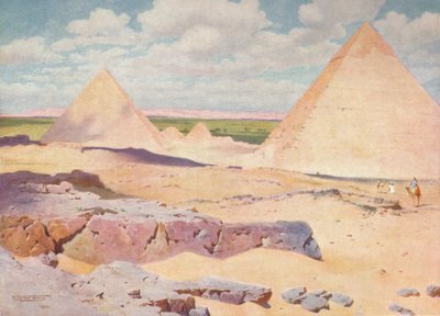 Pyramidene i Gizeh fra ørkenen, c1880, 1904 av Robert George Talbot Kelly
