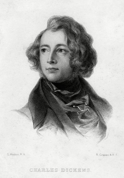 Charles Dickens, engelsk forfatter, ca 1870-tallet av Robert Graves