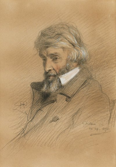 Portrett av Thomas Carlyle 1795-1881, 1875. av Robert Herdman