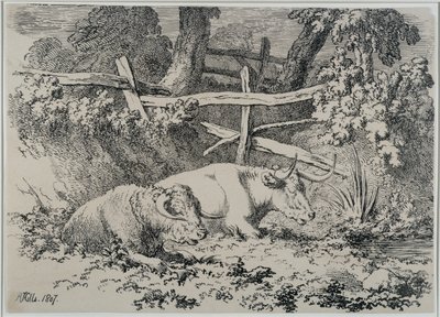 Storfe hviler, 1807 av Robert Hills