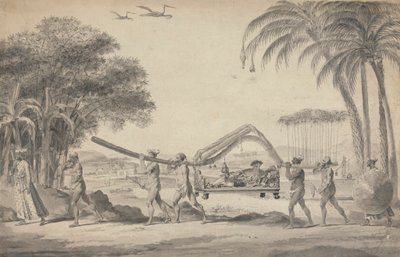 Reisende i en Palanquin i India av Robert Home