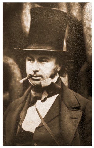 Portrett av Isambard Kingdom Brunel av lanseringskjedene til SS Great Eastern, 1857 av Robert Howlett