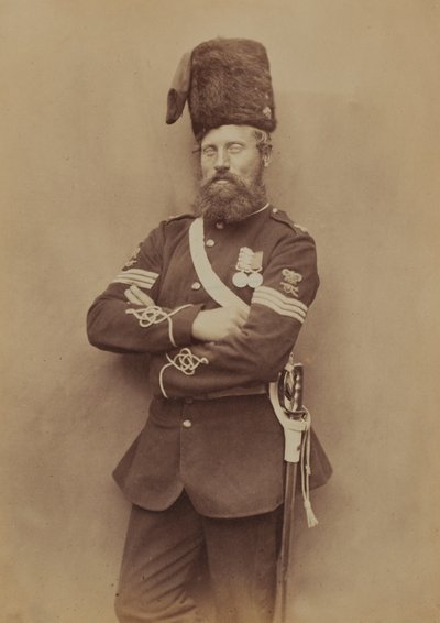 Sersjant Glasgow, Royal Artillery, 1856 (sepia-bilde) av Robert Howlett