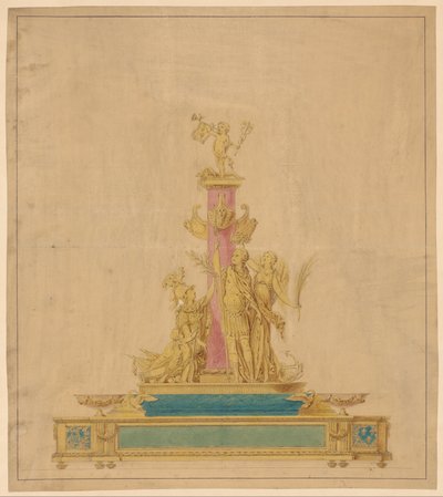 Tegning for et blekkstativ av Robert Joseph Auguste