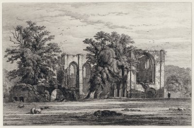 Furness Abbey (etsing) av Robert Kent (after) Thomas