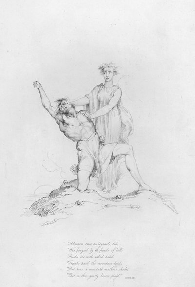 Anacreon, Ode IX (gravering) av Robert Kerr (after) Porter