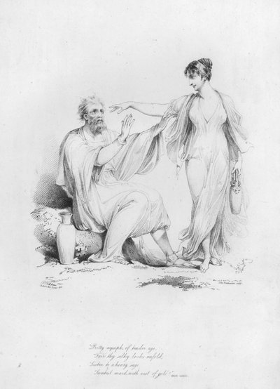 Anacreon, Ode 77 (gravering) av Robert Kerr (after) Porter