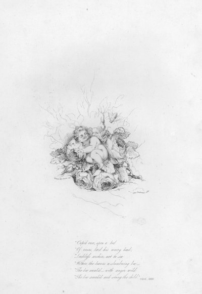 Anacreon, Ode XXXV (gravering) av Robert Kerr (after) Porter