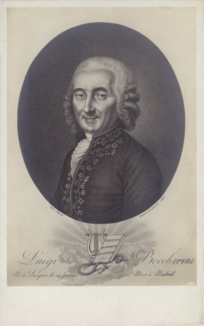 Luigi Boccherini , italiensk komponist og cellist (1743-1805). av Robert Lefevre