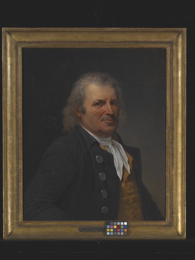 Portrett av en eldre mann (olje på lerret) av Robert Lefevre