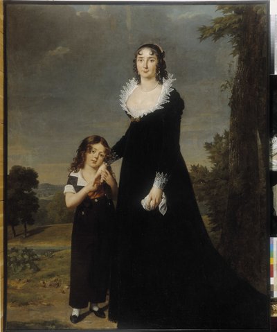 Portrett av en mor med sønnen av Robert Lefevre