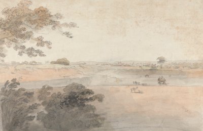 Landskap med kameler og elefanter av Robert Mabon