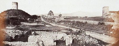 Utsikt over Via Appia Antica (s/hvitt bilde) av Robert MacPherson