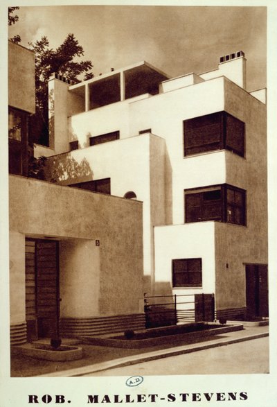 Hus på rue Mallet-Stevens, 16. arrondissement i Paris, ca. 1930 av Robert Mallet Stevens