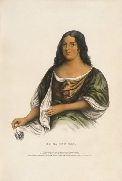 Pocahontas (ca. 1595–1617) av Robert Matthew Sully