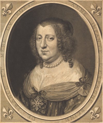 Anne av Østerrike, dronning av Frankrike og Navarra av Robert Nanteuil