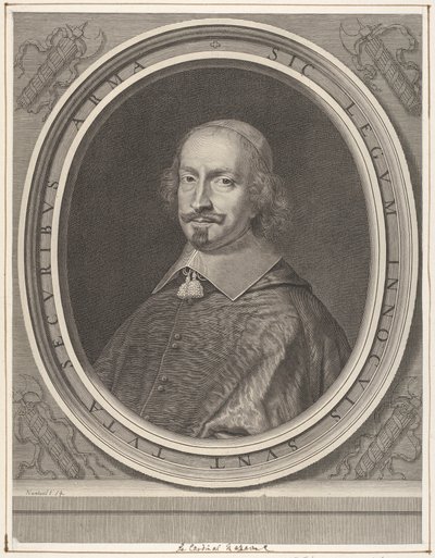 Kardinal Jules Mazarin, ca. 1652. av Robert Nanteuil