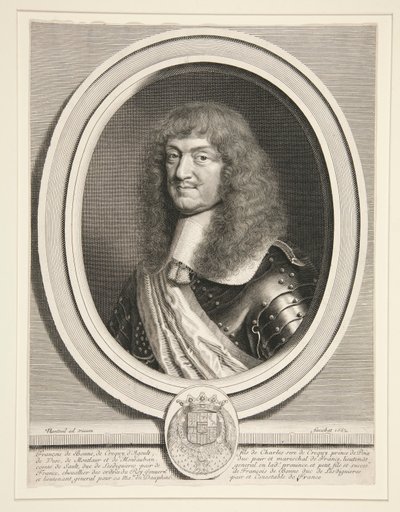 Francois de Bonne, Le Mar?chal de Cr?qui, duc de Lesdigui?res (marskalk av Cr?qui, hertug av Lesdigui?res) (1624-1687) av Robert Nanteuil
