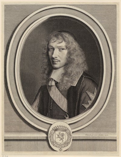 Portrett av Basile Fouquet, geistlig av Robert Nanteuil