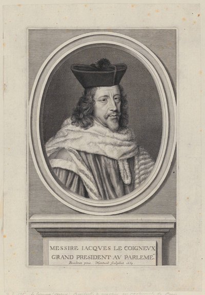 Portrett av Jacques Le Coigneux av Robert Nanteuil