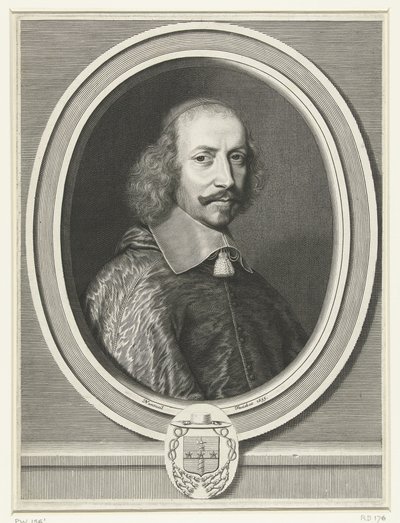 Portrett av kardinal Mazarin, 1655 av Robert Nanteuil