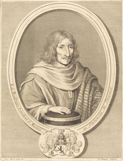 Jean de Mesgrigny av Robert Nanteuil after Jean Daret