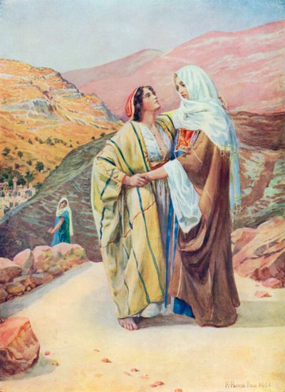 Rut og Naomi (fargelitografi) av Robert Payton Reid