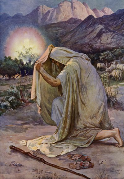 The Burning Bush (farge litho) av Robert Payton Reid