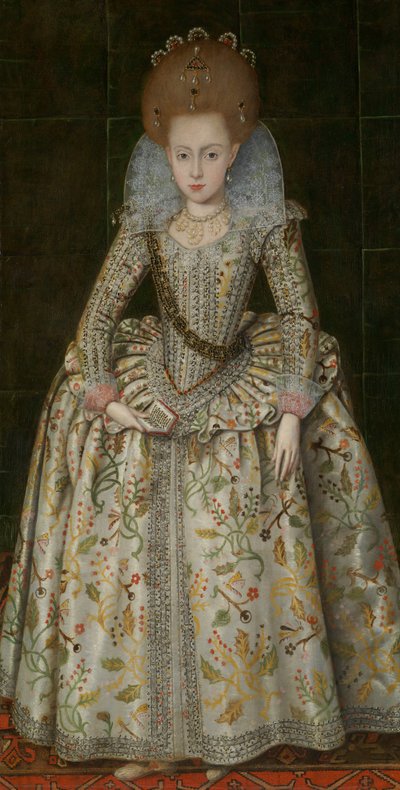 Prinsesse Elizabeth 1596-1662, senere dronning av Böhmen, ca. 1606. av Robert Peake I