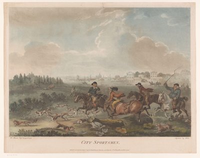 Kaotisk jakt med hunder City Sportsmen (tittel på objekt) av Robert Pollard (I) (possibly)