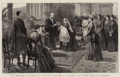 Dåpen på Balmoral av spedbarnsdatteren til prinsen og prinsesse Henry av Battenberg av Robert Pritchett