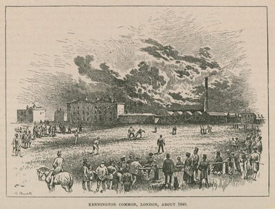 Kennington common, London, ca 1840 av Robert Randoll