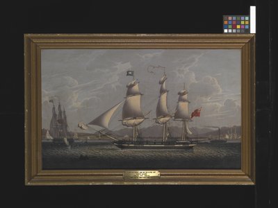 A British Packet Ship On The Clyde (olje på lerret) av Robert Salmon