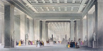 The Grand Central and Egyptian Saloons, British Museum, Holborn, London, c1836. av Robert Sands
