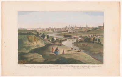 Utsikt over byen Dublin sett fra Phoenix Park Et prospekt av byen Dublin fra Magazine Hill i His Majesties Phoenix Park (tittel på objekt) av Robert Sayer (possibly)
