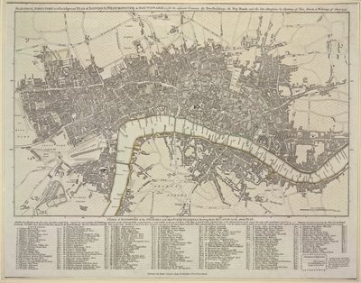 En plan for London, Westminster og Southwark av Robert Sayer