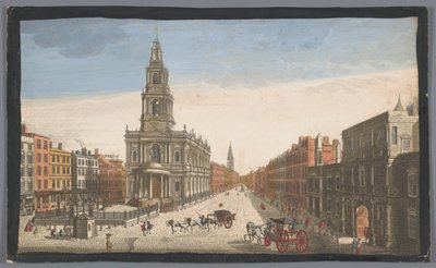 Utsikt over Somerset House og Saint Mary-le-Strand Church i London En utsikt over Somerset House, med St. Marys Church i Strand London (tittel på objekt) London (serietittel) av Robert Sayer