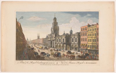 Utsikt over Royal Exchange i London En utsikt over Royal Exchange London (tittel på objekt) London (serietittel) av Robert Sayer