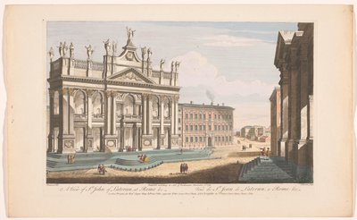 Utsikt over Saint John Lateran-kirken i Roma En utsikt over St. Johannes av Lateran, i Roma &c (tittel på objekt) Roma (serietittel) av Robert Sayer