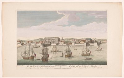 Utsikt over byen Bombay Bombay på Malabarkysten som tilhører East India Company of England (tittel på objekt) Oppgjør av VOC (serietittel) av Robert Sayer