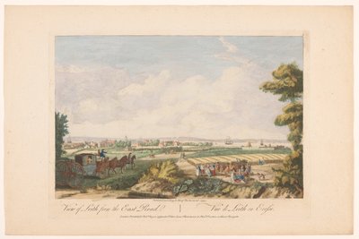 Utsikt over byen Leith Utsikt over Leith fra østveien (tittel på objekt) Skottland (serietittel) av Robert Sayer