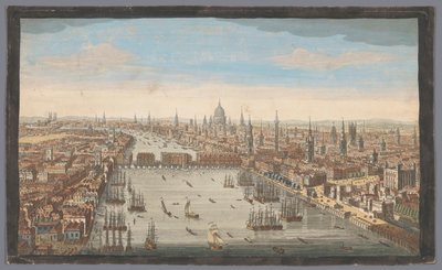 Utsikt over byen London En generell utsikt over byen London, ved siden av Themsen (tittel på objekt) London (serietittel) av Robert Sayer