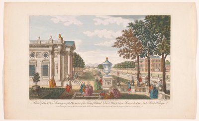 Utsikt over Schloss Pillnitz En utsikt over Bilniz i Sachsen, et av palassene til kongen av Polen (tittel på objekt) Saksen (serietittel) av Robert Sayer