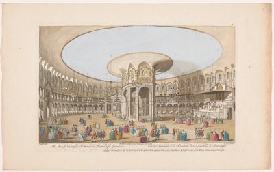 Utsikt over det indre av Rotunda i Ranelagh Gardens i London En innvendig utsikt over Rotundo ved Ranelagh Gardens (tittel på objekt) Ranelagh Gardens og Vauxhall Gardens (serietittel) av Robert Sayer