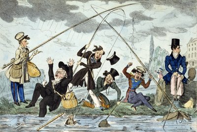 Waltonising eller Green-Land Fisherman, ca. 1830 (farget gravering) av Robert Seymour