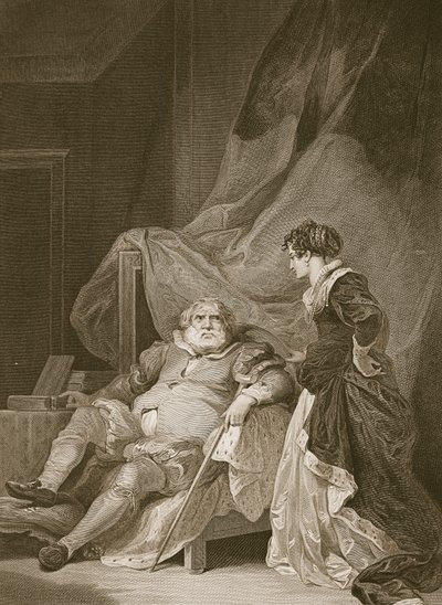 Henry den 8. og Catherine Parr, gravert av George Noble, illustrasjon fra David Humes 