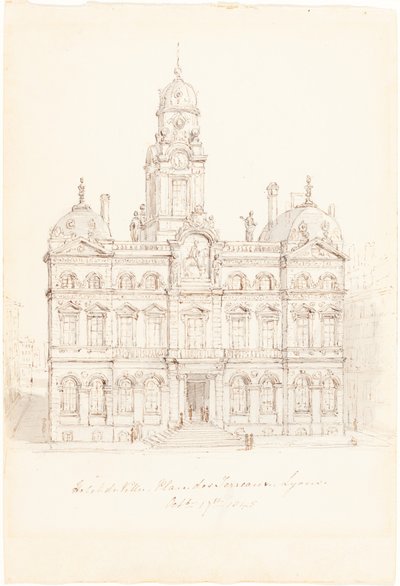 Rådhuset, Place des Terreaux, Lyon av Robert Smirke