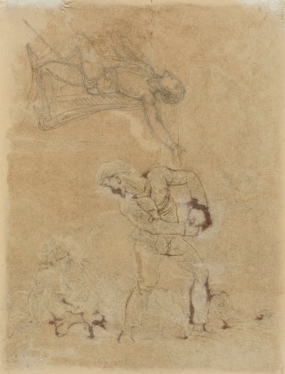 Stephen og Trinculus med Caliban av Robert Smirke